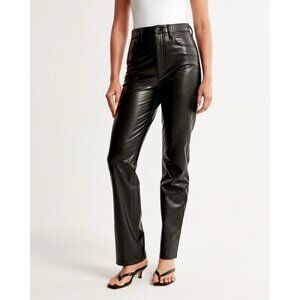Abercrombie Faux Leather 90s Straight Pants‎